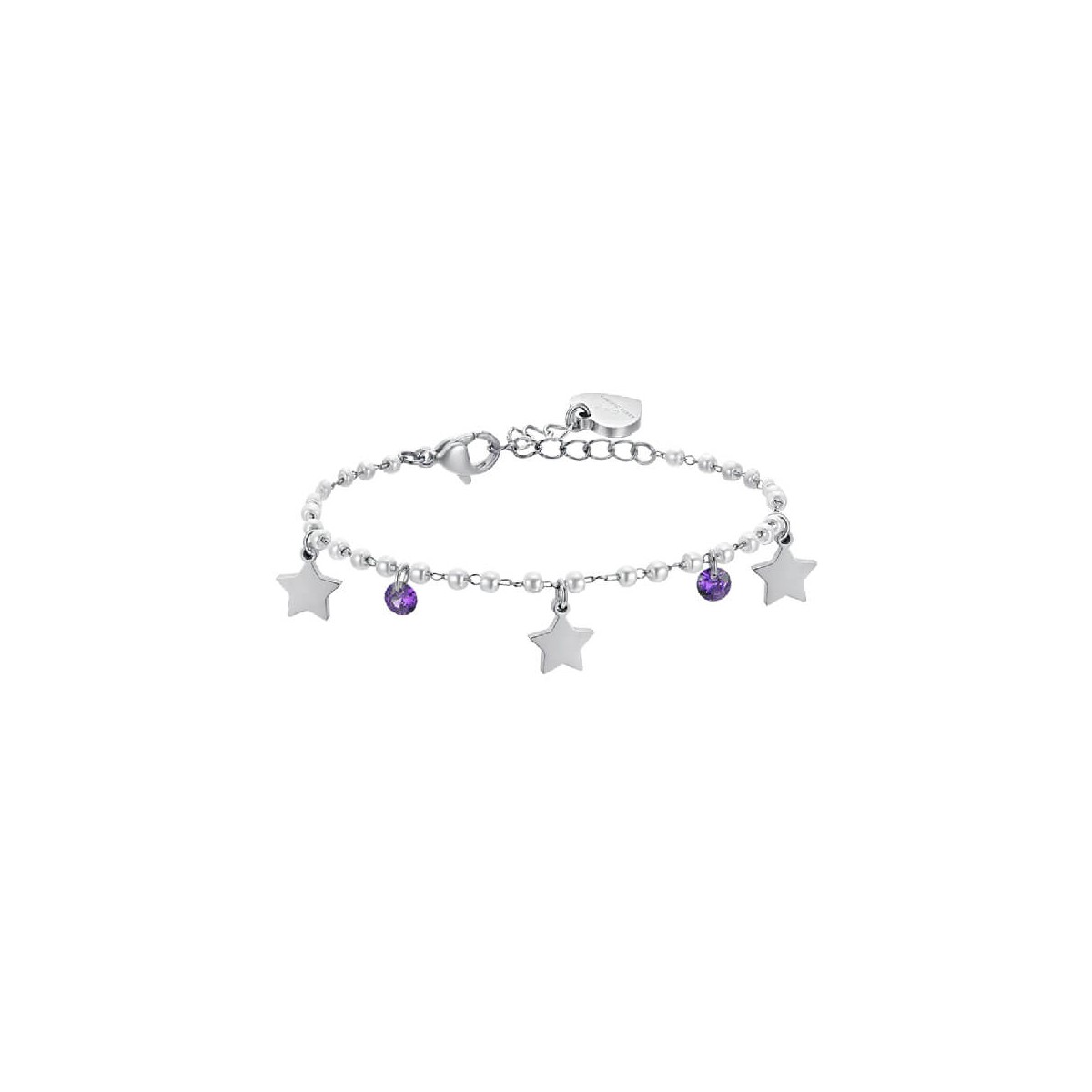 Bracciale Donna in acciaio Perle con Stelle BK2599